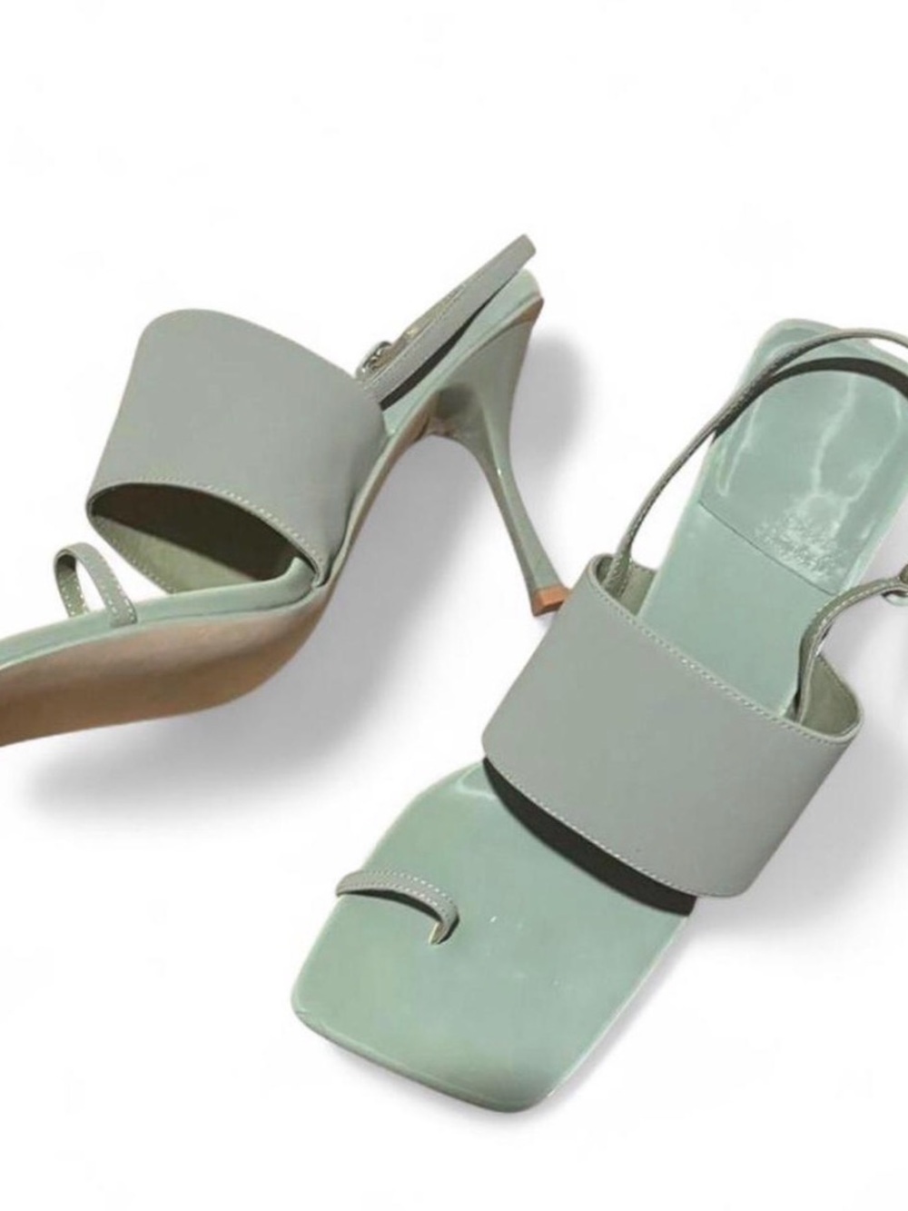 Rare Jeffrey Campbell Women’s Mint Green High Heel Slide Sandals